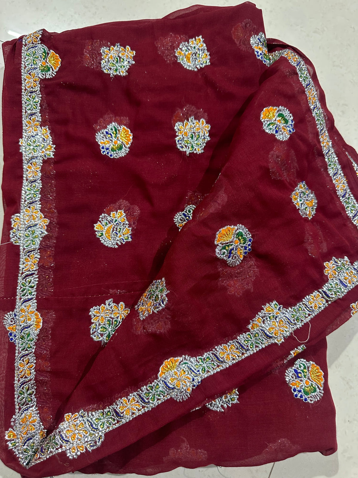 Rajasthani Heavy Badla Work Mina Lugdi / Odhani | Pure Shahi Dulhan Silk Georgette Dupatta | 8+ Vibrant Color Options | Raj Rajasthani Fashion
