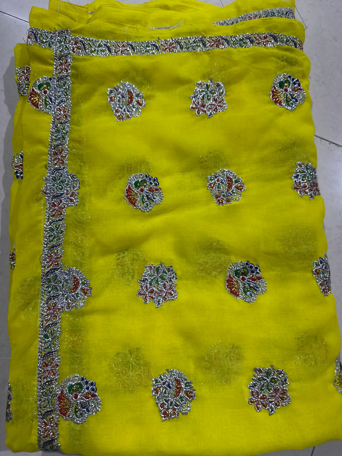 Rajasthani Heavy Badla Work Mina Lugdi / Odhani | Pure Shahi Dulhan Silk Georgette Dupatta | 8+ Vibrant Color Options | Raj Rajasthani Fashion

