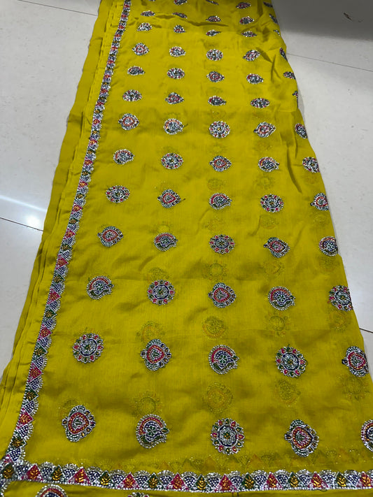 Deep Design Rajasthani Royal Meenawati Lugdi – Naresh Dulhan Fabric & Double Badla Work | Women’s Traditional Wear