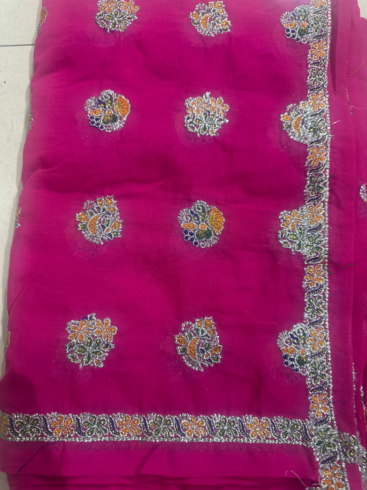 Rajasthani Heavy Badla Work Mina Lugdi / Odhani | Pure Shahi Dulhan Silk Georgette Dupatta | 8+ Vibrant Color Options | Raj Rajasthani Fashion
