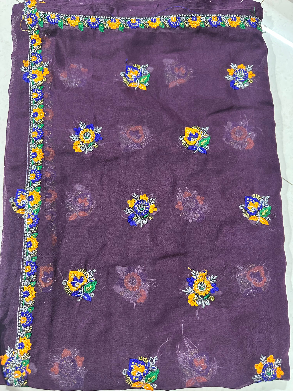 Rajasthani Jaipuri Meenawati Lugdi (Odhani) – Pink Multicolor Embroidery Work | Traditional Meena Lugdi