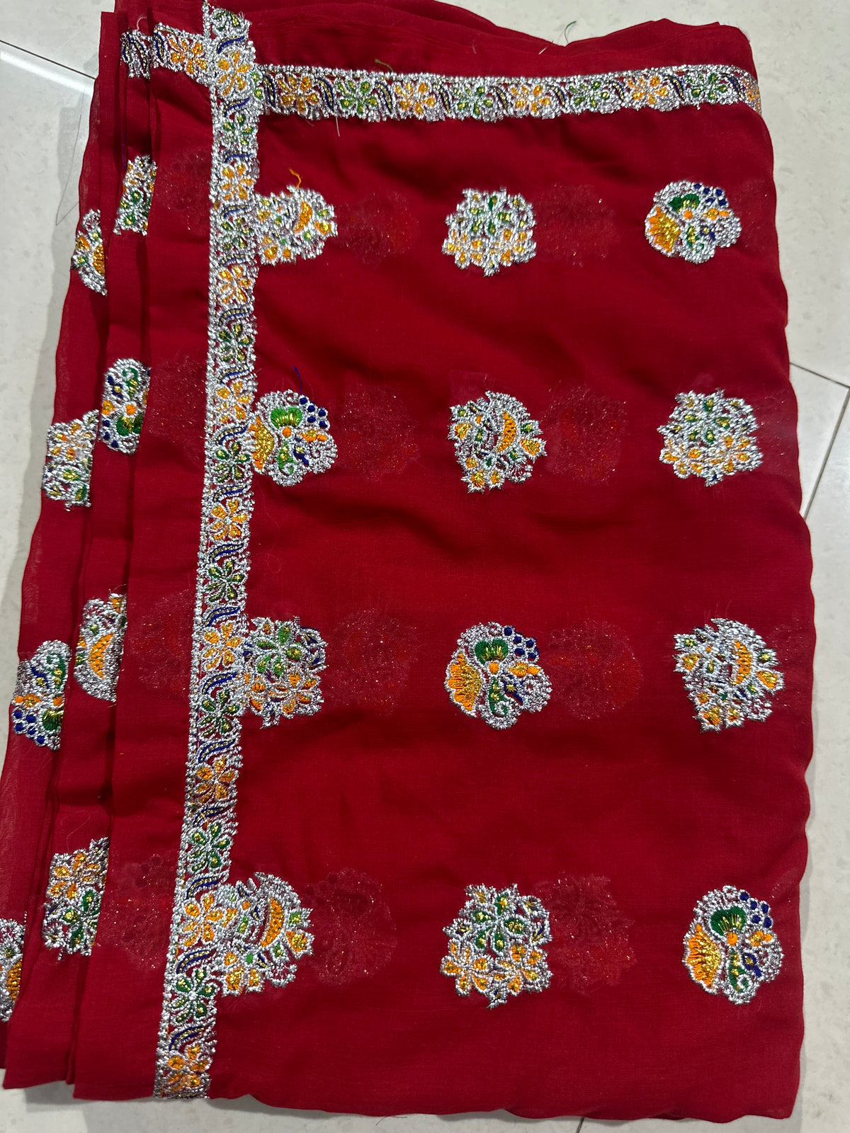 Rajasthani Heavy Badla Work Mina Lugdi / Odhani | Pure Shahi Dulhan Silk Georgette Dupatta | 8+ Vibrant Color Options | Raj Rajasthani Fashion
 ￼