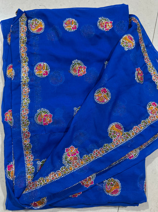 Raj Rajasthani Fashion | Meenawati Lugdi in Embroidery work | Jari Lugdi Anarkali