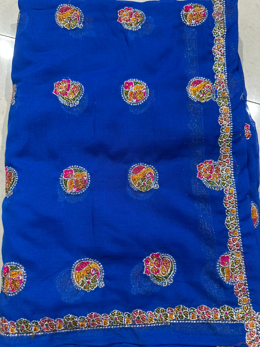 Raj Rajasthani Fashion | Meenawati Lugdi in Embroidery work | Jari Lugdi Anarkali