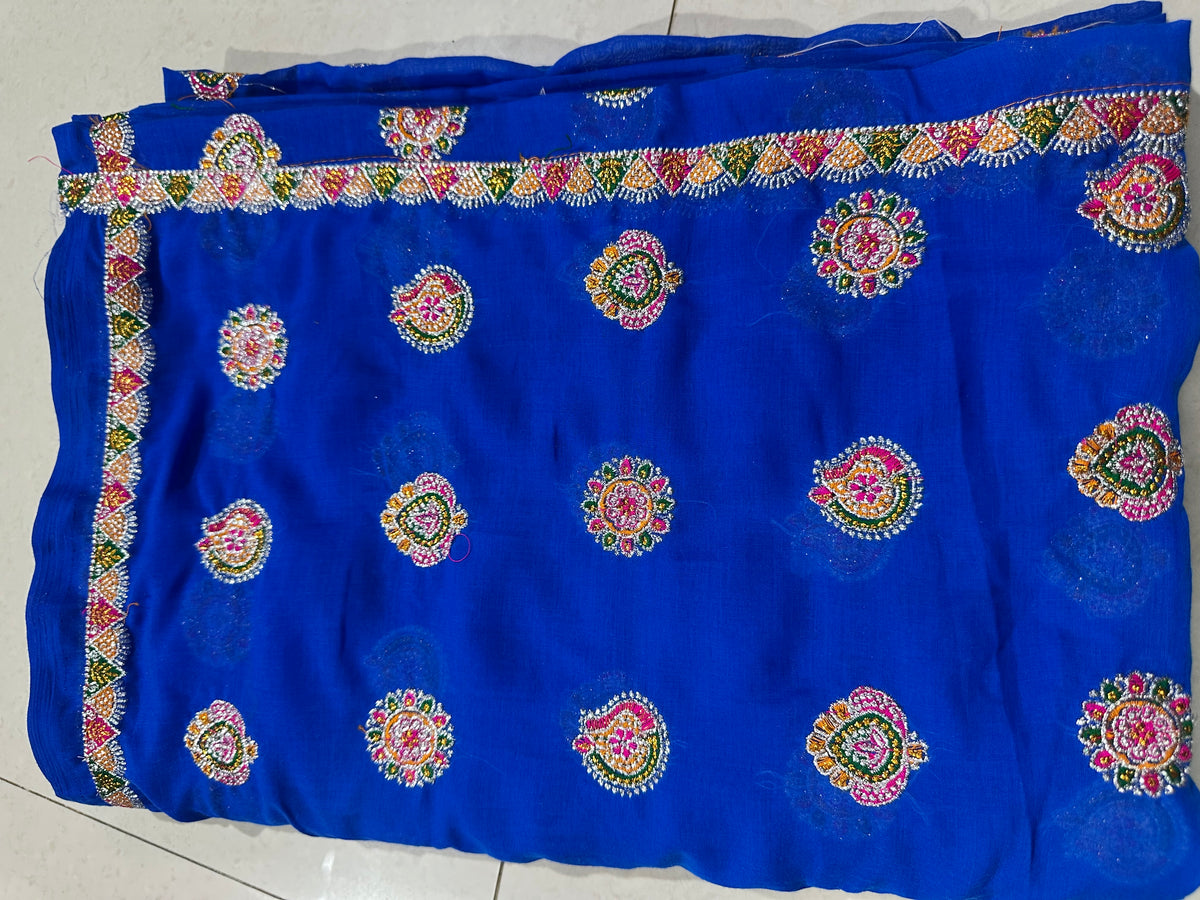 Deep Design Rajasthani Royal Meenawati Lugdi – Naresh Dulhan Fabric & Double Badla Work | Women’s Traditional Wear