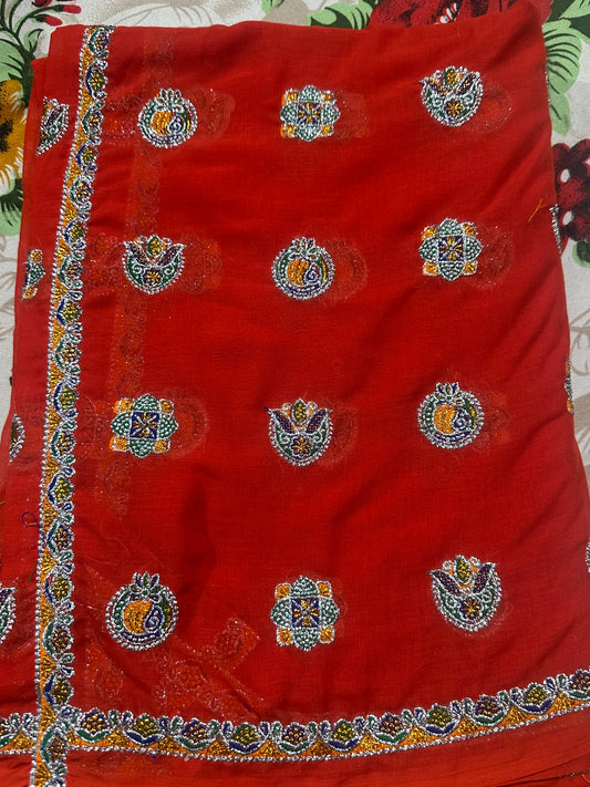 New Traditional Meena Lugdi ( Odhni ) | Jari Work on PH Shai Dulan Fabric by Raj Rajasthani Fashion