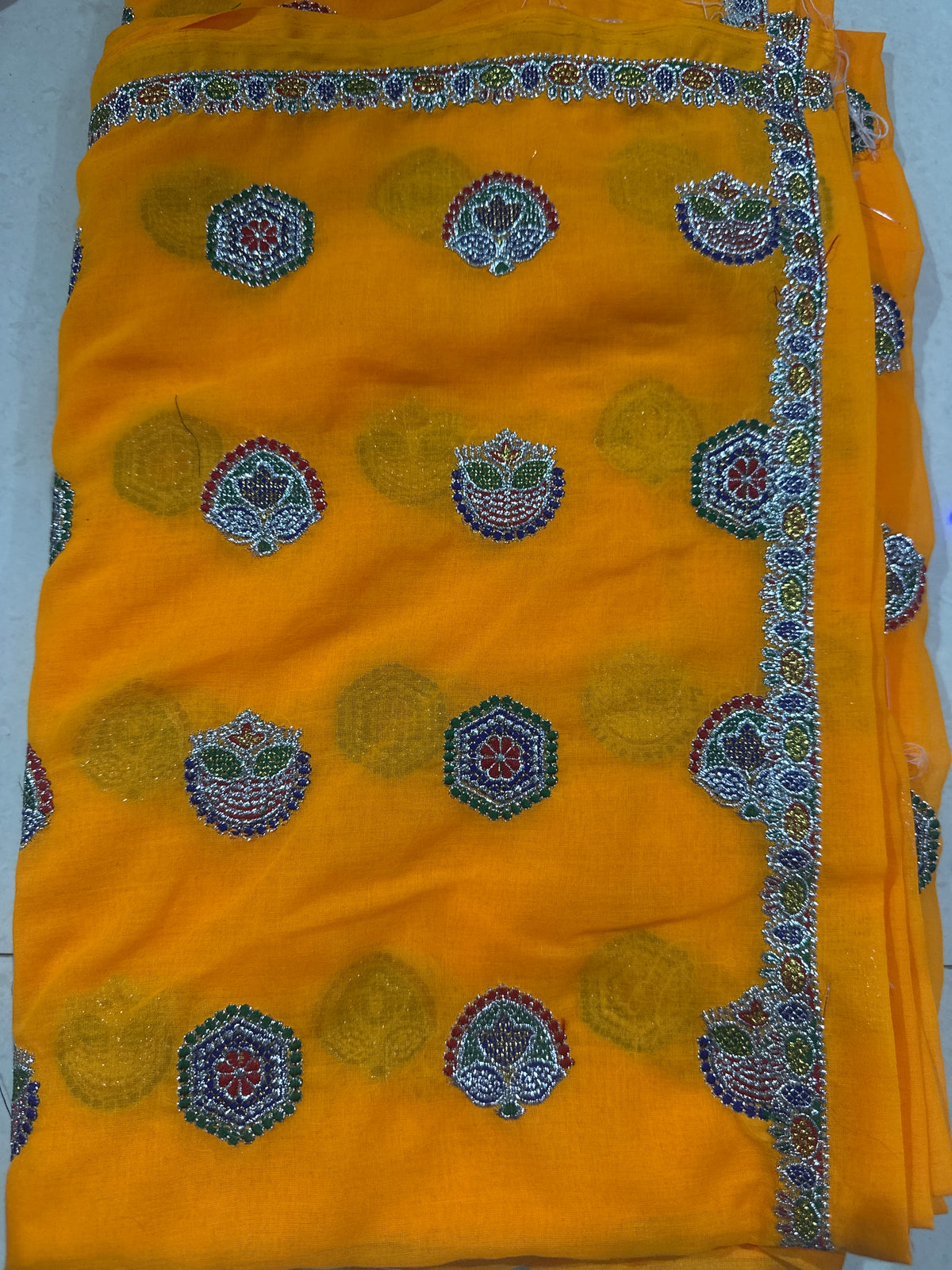 Raj Rajasthani Fashion Royal Blue Minawati Embroidery Lugdi | Premium Sai Dulhan Fabric Meena Wati Odhni  Lehenga Dupatta
