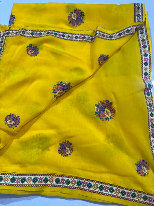 3D Lugdi (Odhani) – Latest Rajasthani Meena Lugdi | 3D Print Work | PH Original Shai Dulan Fabric | New Meenawati Lugdi Design | 10 Colours