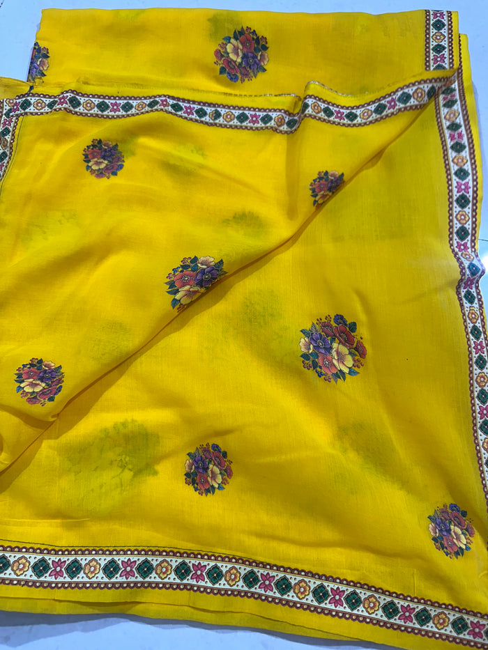 3D Lugdi (Odhani) – Latest Rajasthani Meena Lugdi | 3D Print Work | PH Original Shai Dulan Fabric | New Meenawati Lugdi Design | 10 Colours