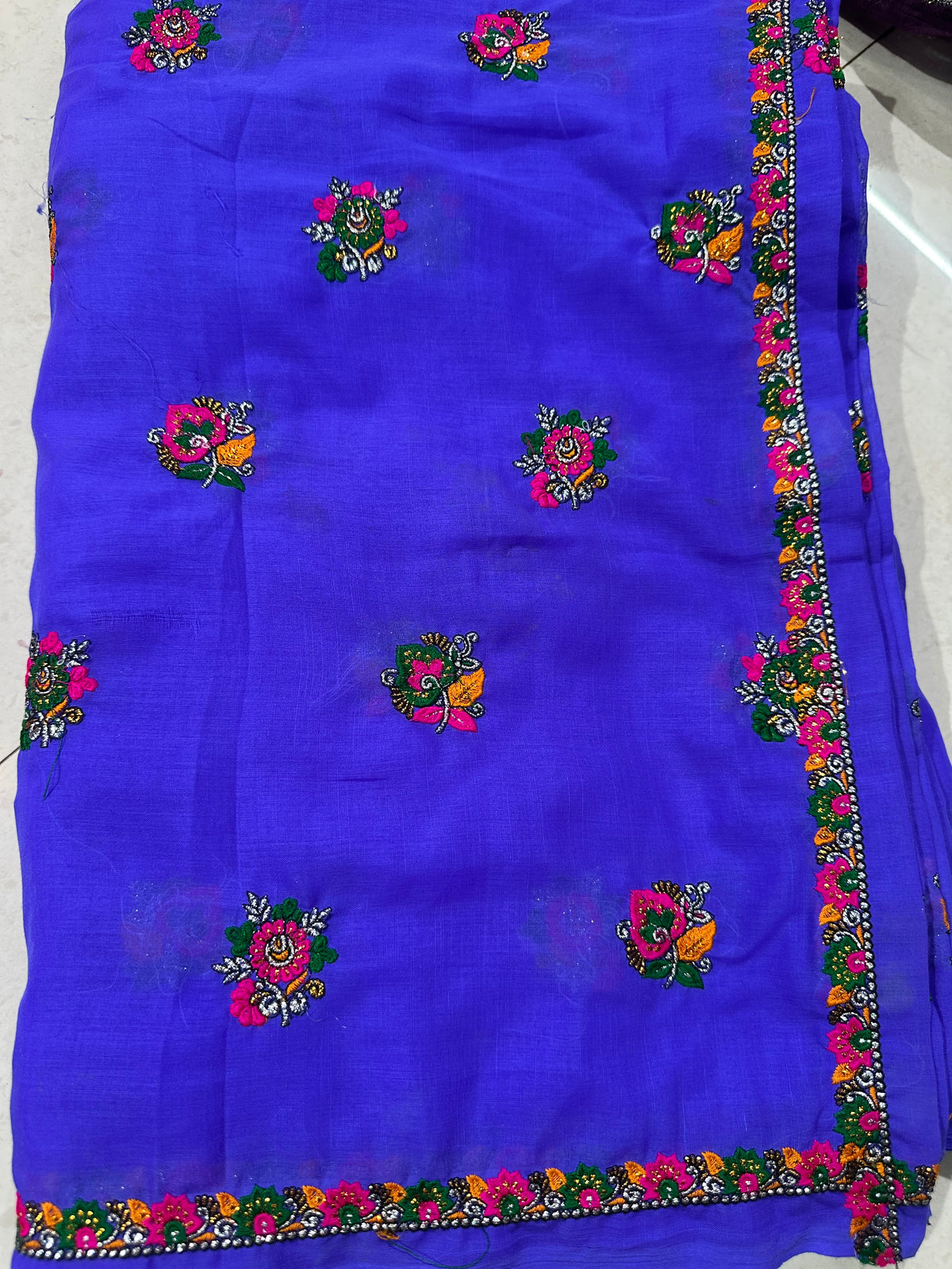 Rajasthani Jaipuri Meenawati Lugdi (Odhani) – Pink Multicolor Embroidery Work | Traditional Meena Lugdi