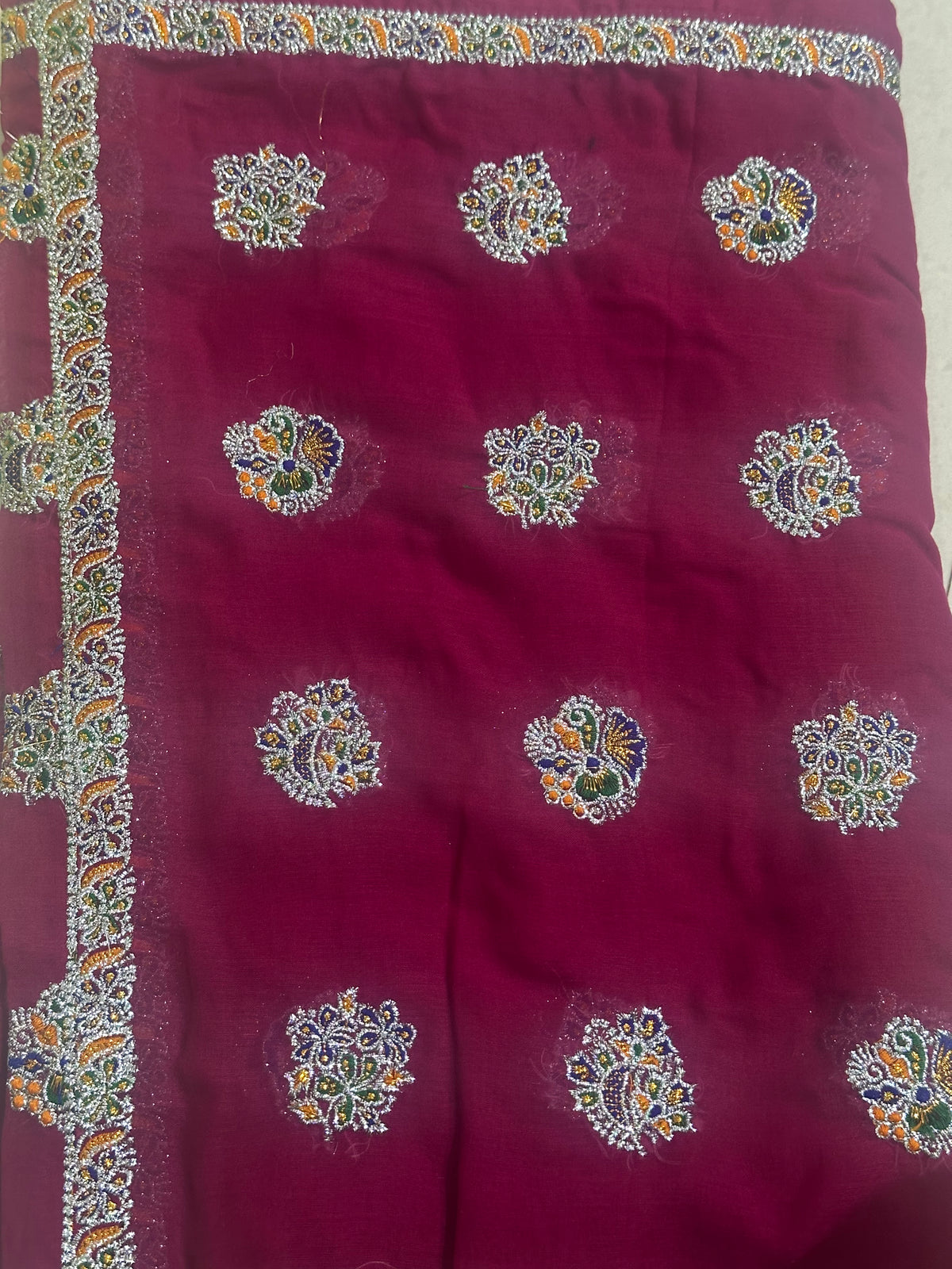 Rajasthani Heavy Badla Work Mina Lugdi / Odhani | Pure Shahi Dulhan Silk Georgette Dupatta | 8+ Vibrant Color Options | Raj Rajasthani Fashion
 ￼