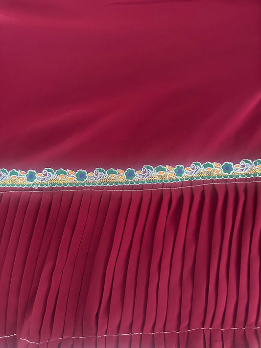 Meena Jhallar Lehengha in Burkha Fabric | 8 Meter Hand-Made Jhallar | Raj Rajasthani Fashion