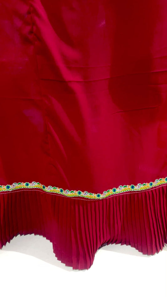Meena Jhallar Lehengha in Burkha Fabric | 8 Meter Hand-Made Jhallar | Raj Rajasthani Fashion