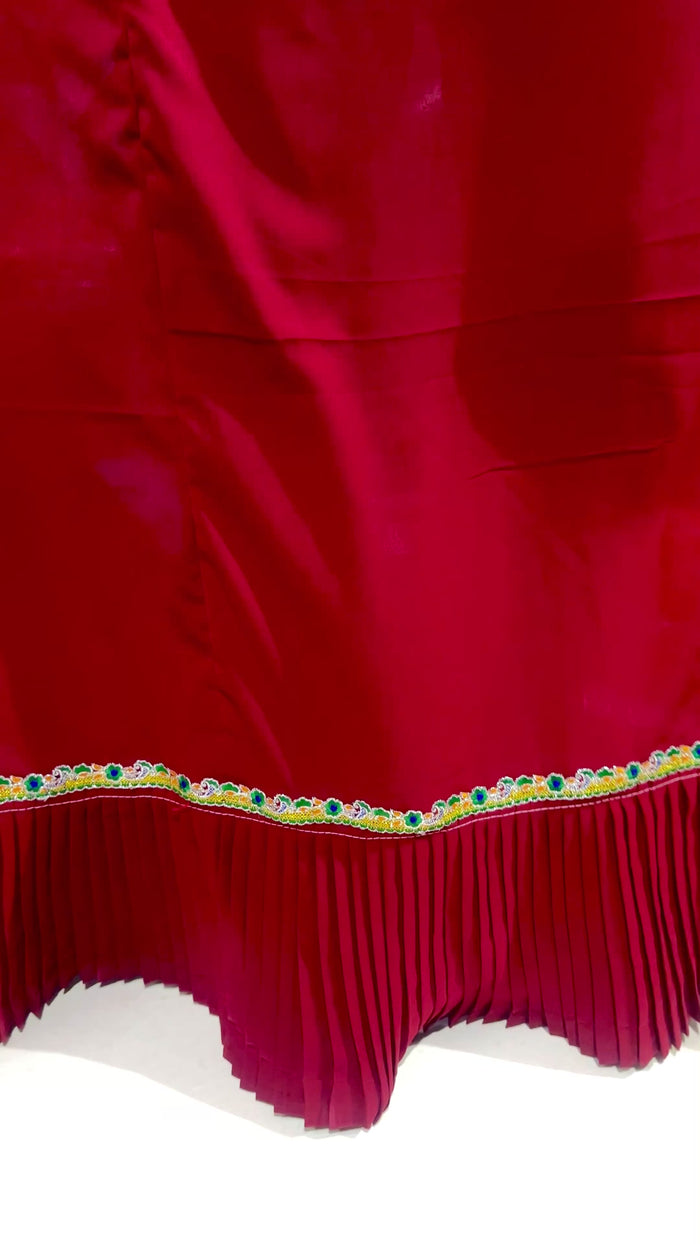 Meena Jhallar Lehengha in Burkha Fabric | 8 Meter Hand-Made Jhallar | Raj Rajasthani Fashion